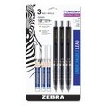 Zebra Pen Mechanical Pencil, 0.5 mm, HB (#2.5), Black Lead, Black Barrel, PK3 10613